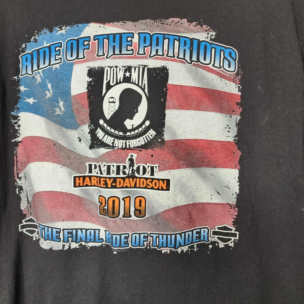 Harley-Davidson Ride of the Patriots 2019 black men's XL tshirt - Picture 4 of 7